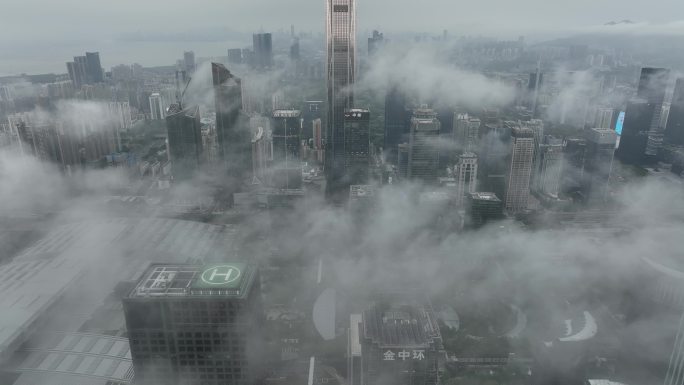 【4K正版素材】深圳城市超低平流雾云海