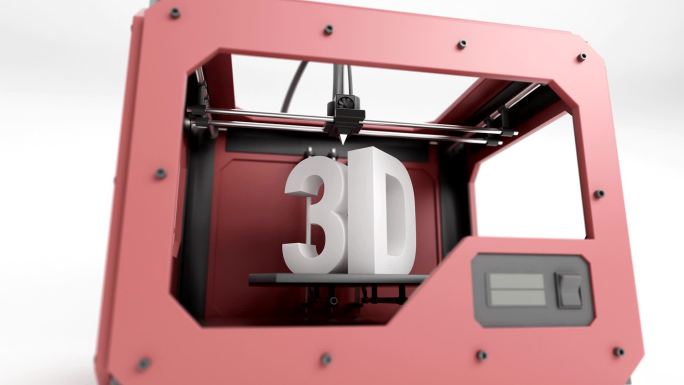 3d打印机红色设计形状行业