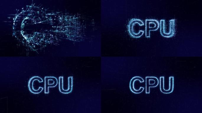 CPU文字图标发光形状计算机软件