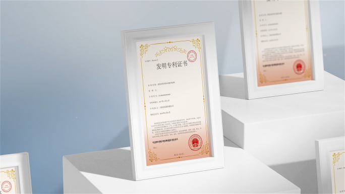 企业专利证书荣誉展示ae模板