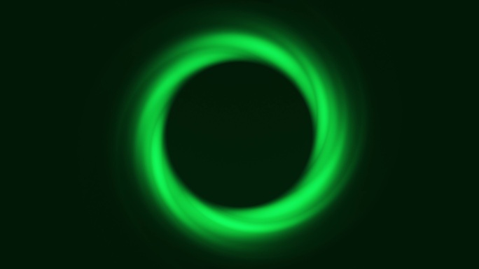 抽象绿色圆形隧道空间穿梭特效旋转时空