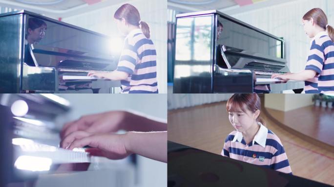 老师弹钢琴