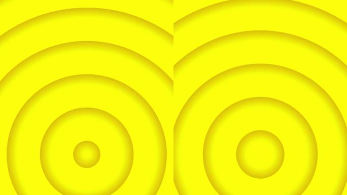 黄色背景竖屏竖版卡通动漫圆圈圆环