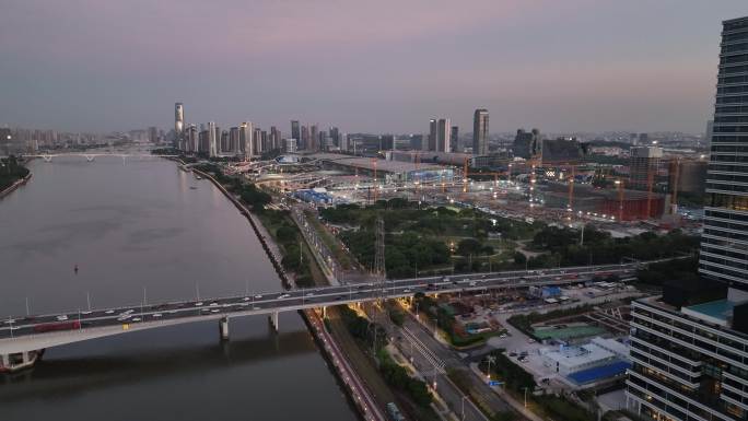 琶洲会展中心、华南大桥航拍