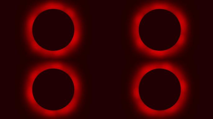 抽象发光红圈发光的红圈红色粒子光特效