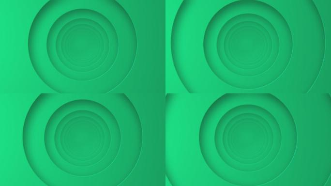 绿色圆圈在无缝3d动画中移动。