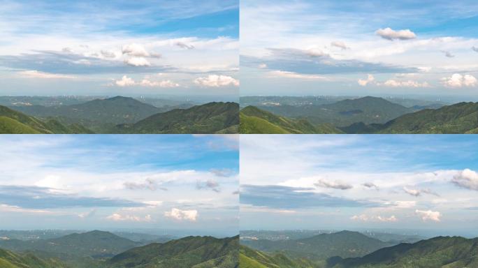 郴州泗洲山蓝天白云4k运动延时摄影