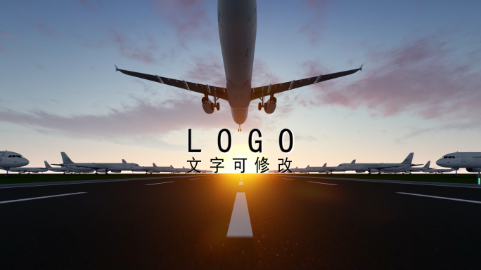 4K企业新征程启航飞机logo