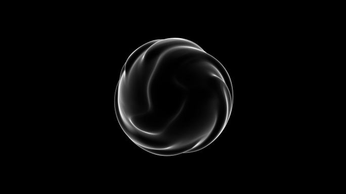 抽象球形在黑色背景上
