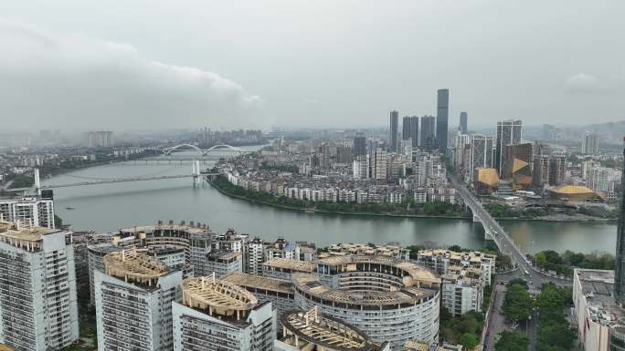 广西柳州城市全貌日景