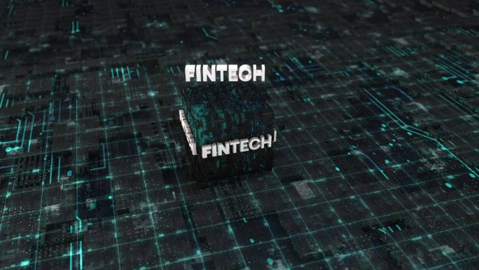 Fintech图标数字代码动画