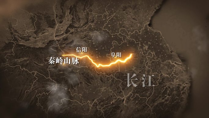 淮河淮河水系地图ae模板