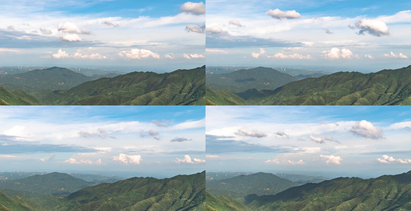 郴州泗洲山蓝天白云4k延时摄影
