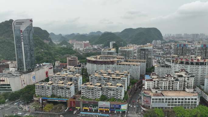 广西柳州城市日景全貌（御3）
