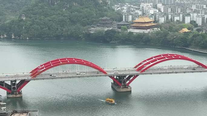广西柳州桥梁日景