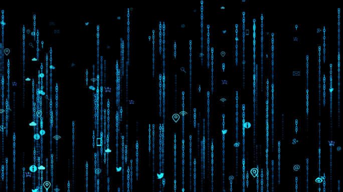 科技数字流-网络代码-科技图标网络图标