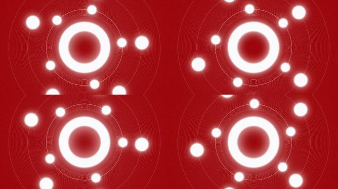 抽象红圈背景光影素材圆形圆环发光发亮