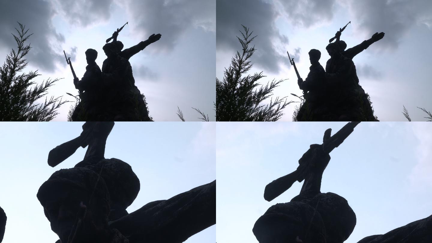 拿枪的战士 雕塑