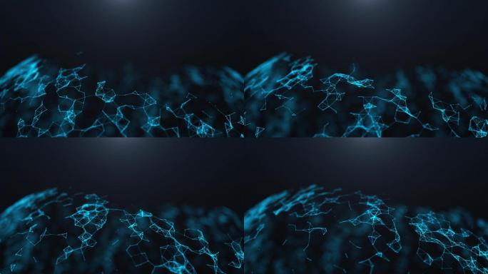 蓝色粒子LED屏背景视频素材粒子唯美舞蹈