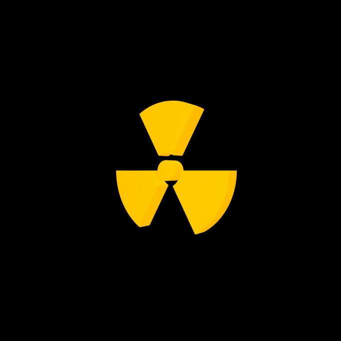核辐射核能标识无限旋转