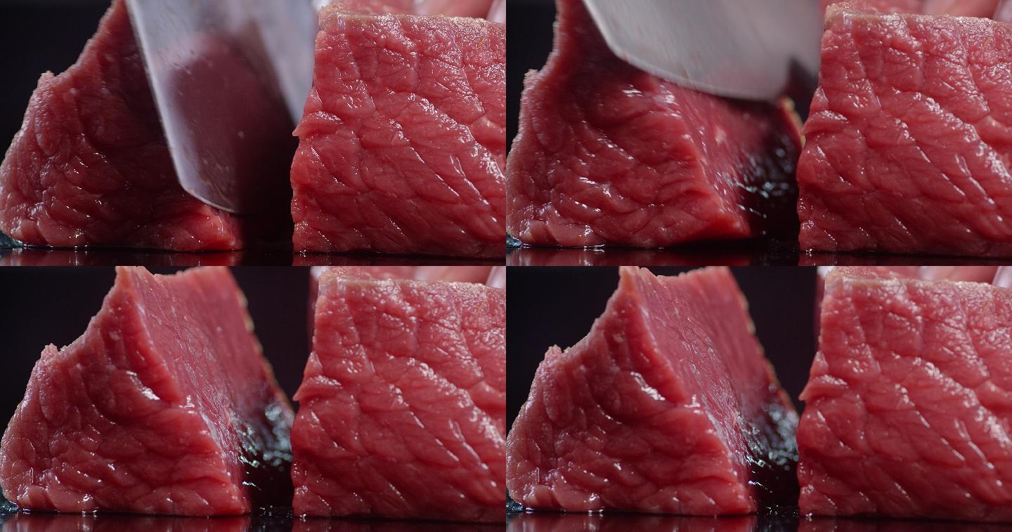 切开牛肉 高端新鲜食材