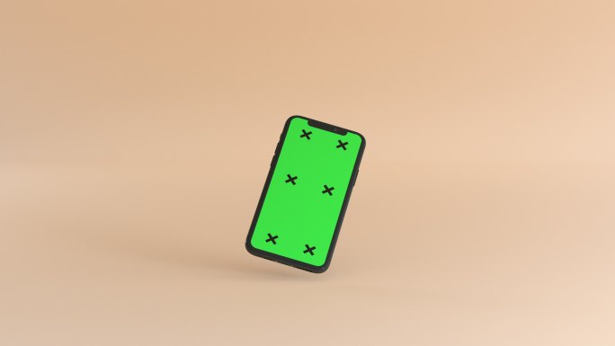 绿幕智能手机硬币