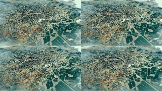 4K哈密市主城区地图视频动画素材