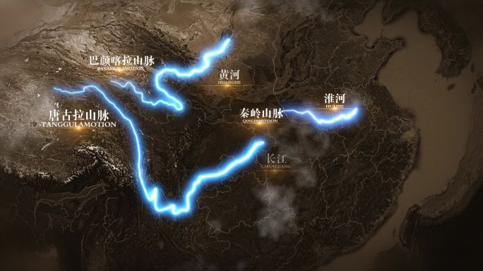 复古历史中国河流线路图