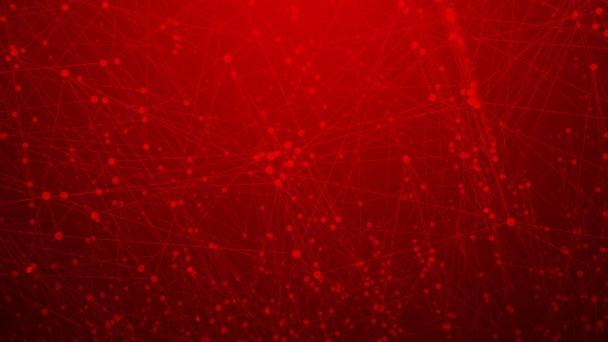 抽象红色数字波点网络连接背景。