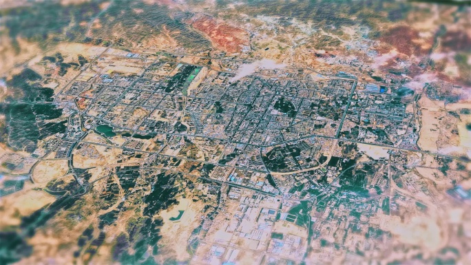4K白银市主城区地图视频动画素材