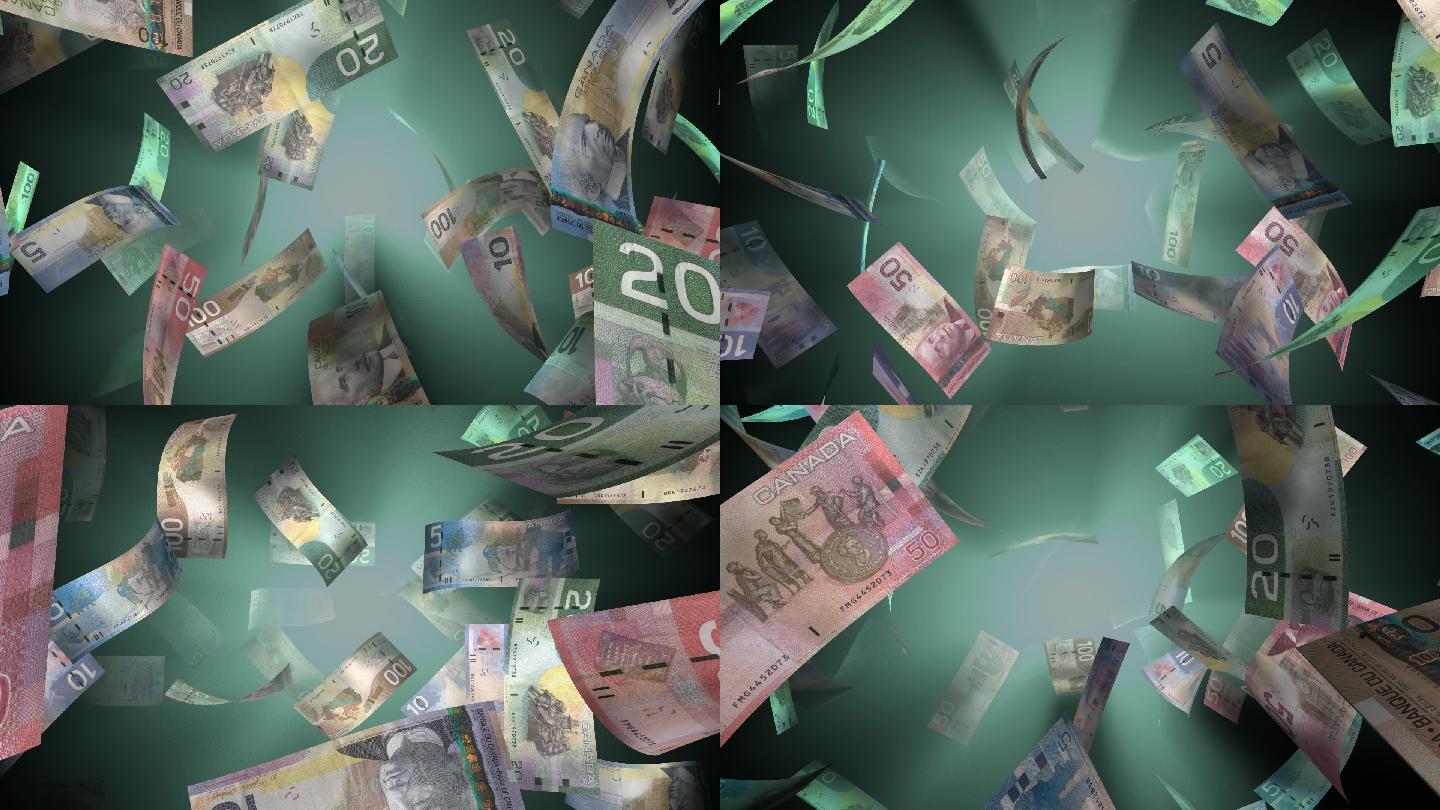 加拿大货币贬值特效视频