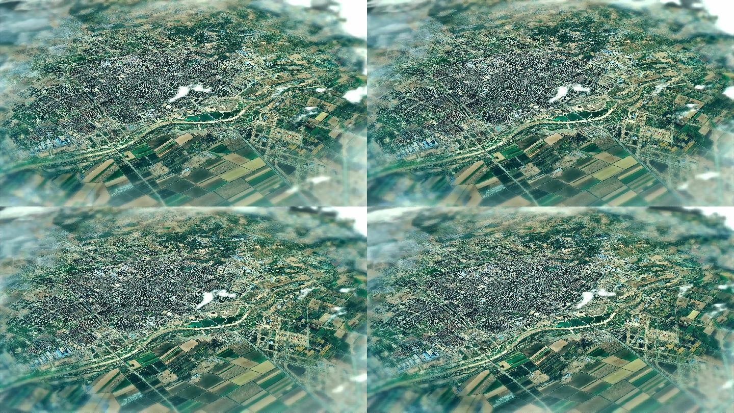 4K昌吉回族自治州主城区地图视频动画素材