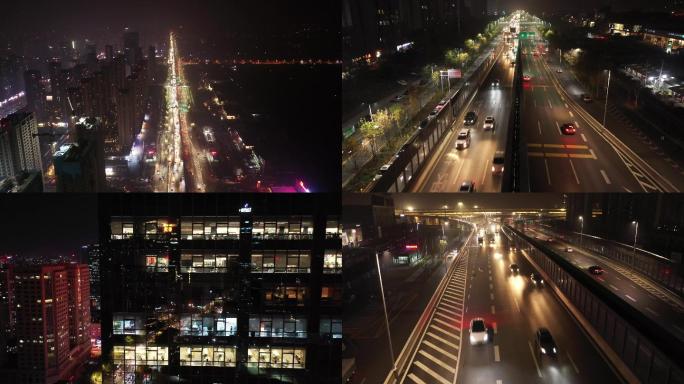 4K航拍城市夜景素材合集
