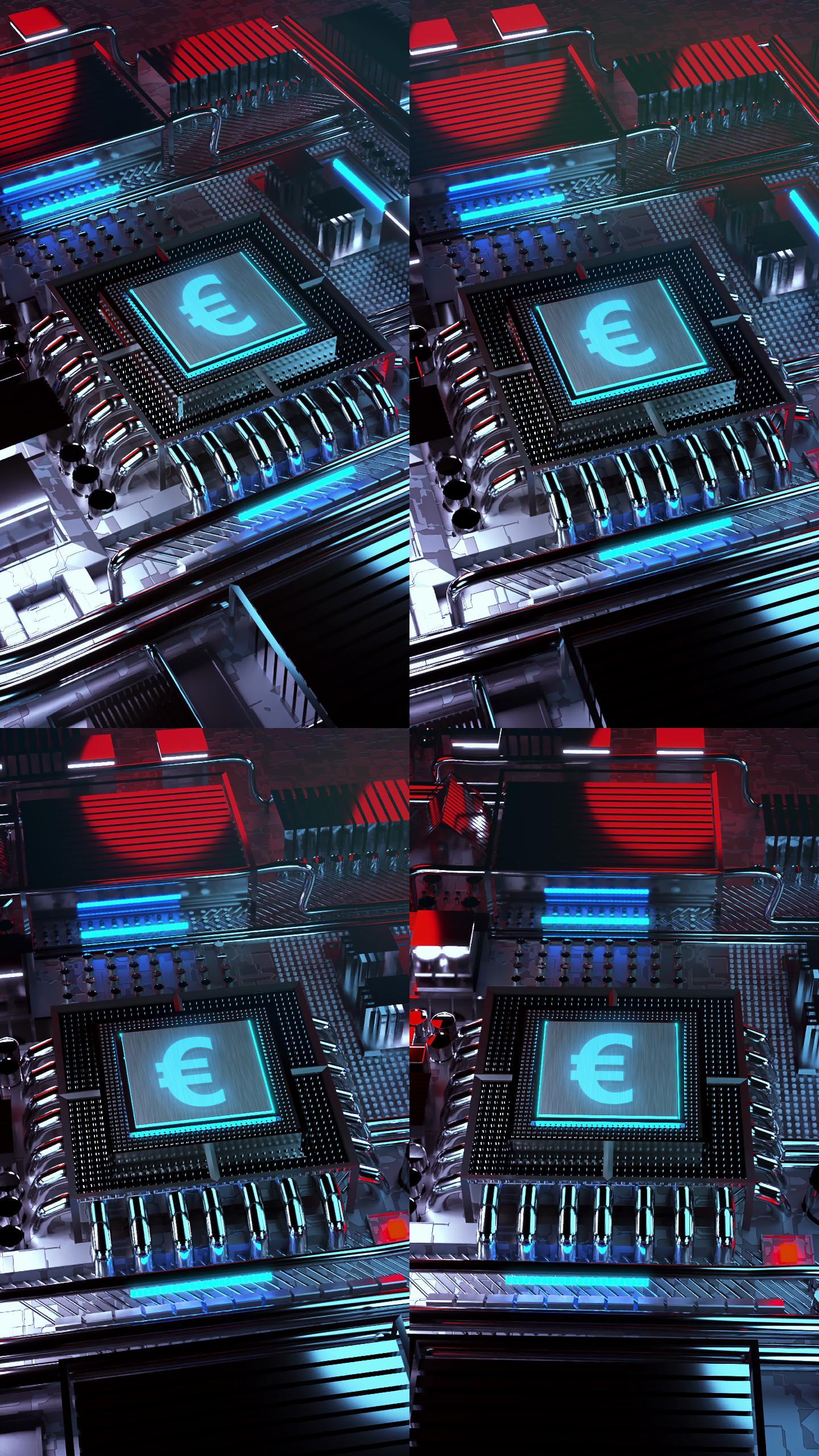 欧元货币符号片头logo预告片