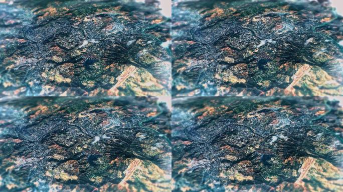4K攀枝花市主城区地图视频动画素材
