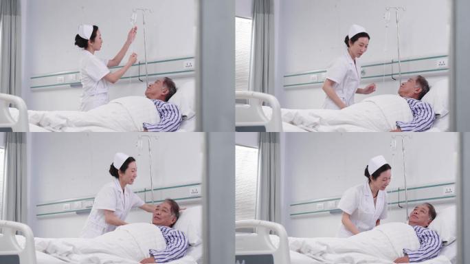 护士在照顾病人