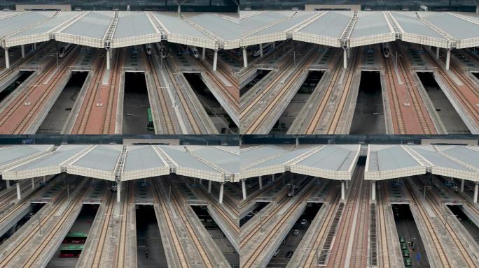 4K原创实拍高铁轨道视频素材B