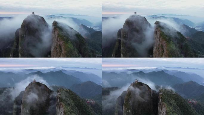 湖南莽山五指峰景区航拍延时