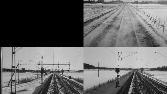 40年代南满铁路火车冬季行驶