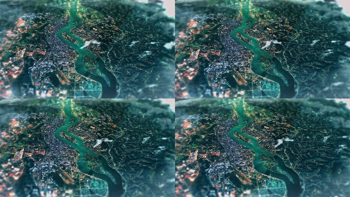 4K遂宁市主城区地图视频动画素材