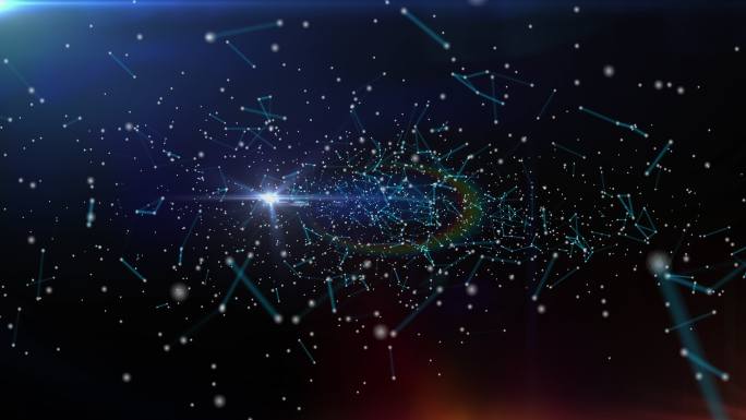 抽象背景星空星光光束线条网络互联网