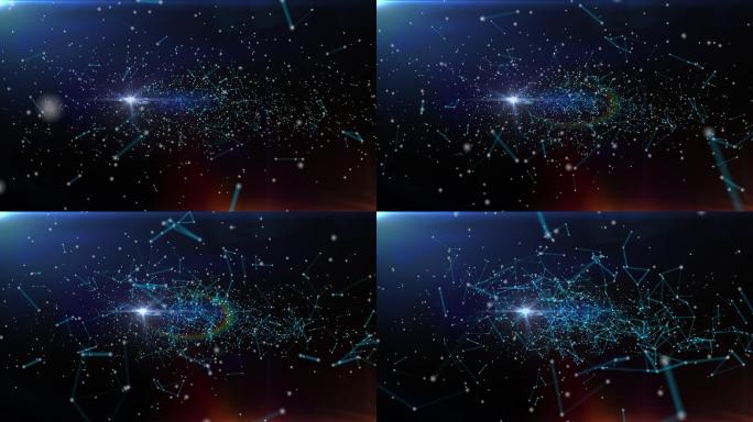 抽象背景星空星光光束线条网络互联网