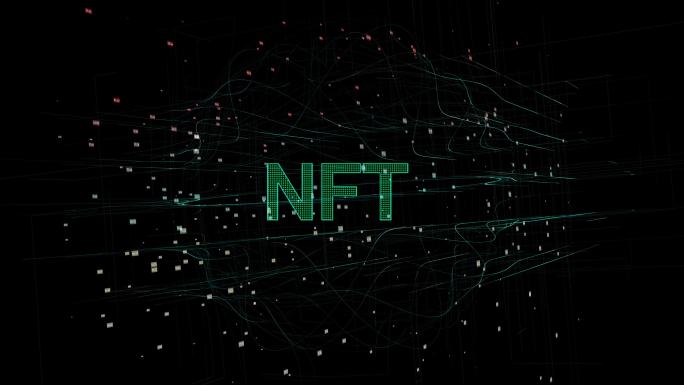 NFT背景字母构成数字背景