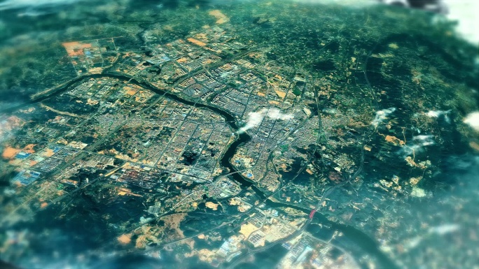 4K来宾市主城区地图视频动画素材