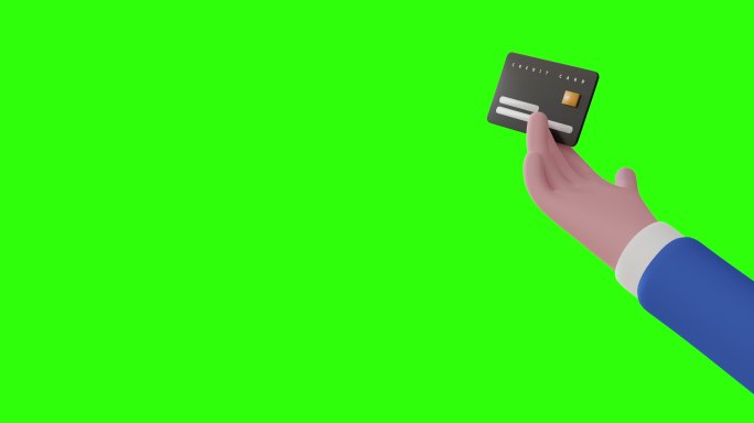 信用卡动画抠像通道电商促销可爱
