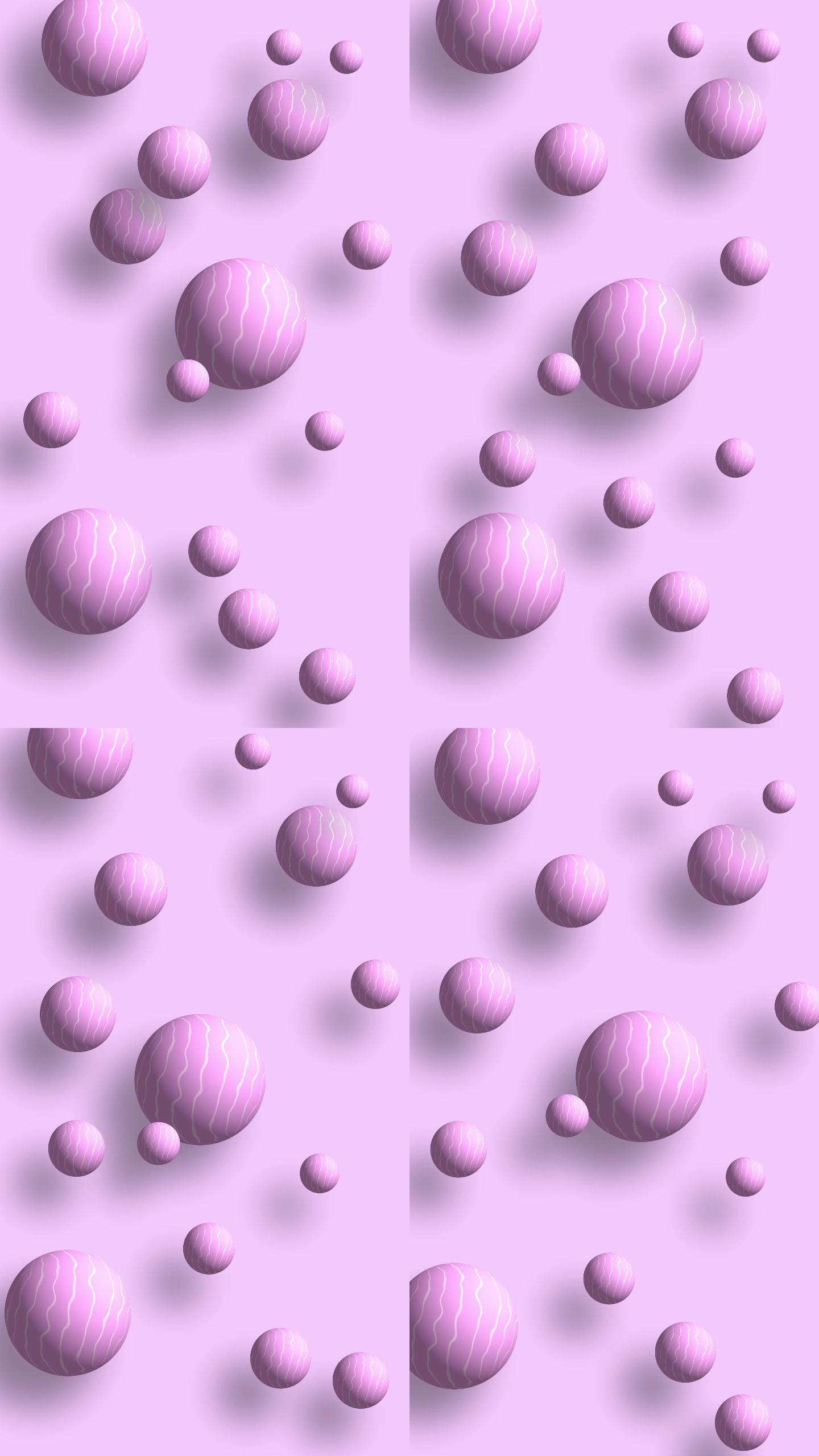 紫色背景上紫色球体的动画