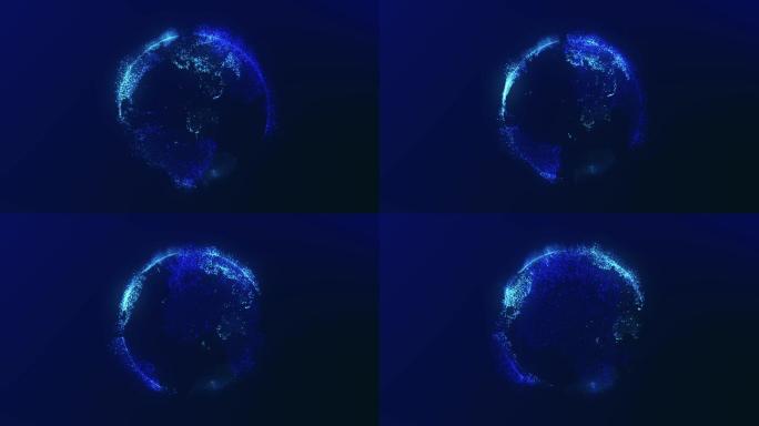 数字地球仪特效动画合成元素光效