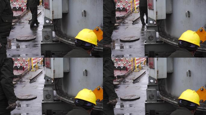 4k实拍电力工作人员作业特写B