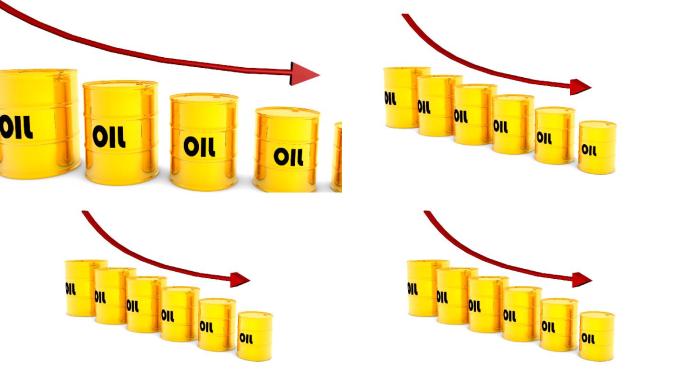 油价三维下跌特效视频