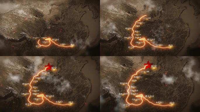 红军长征历史线路图